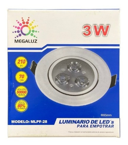 Luminaria De Led Para Plafon De 3 Watts