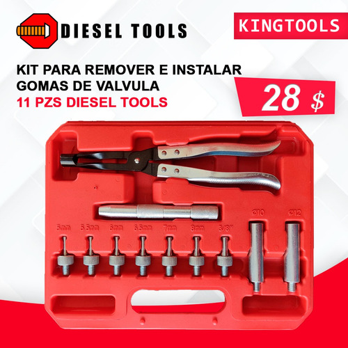 Kit Para Remover E Instalar Gomas De Válvula 