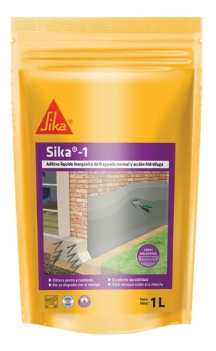 Sika 1 Aditivo Inorganico Hidrofugo X 1 Lt