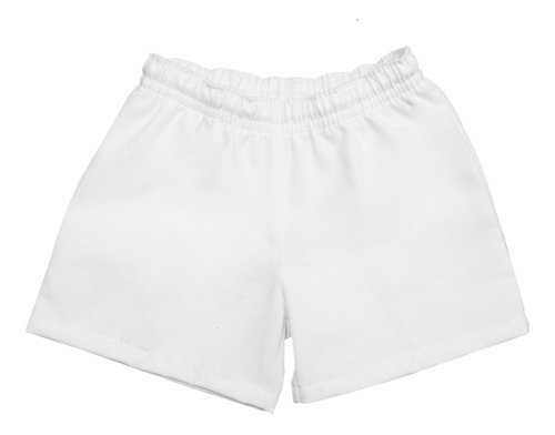 Short Tipo Rugby Blanco Gabardina Talle 2 Al 16 Niños