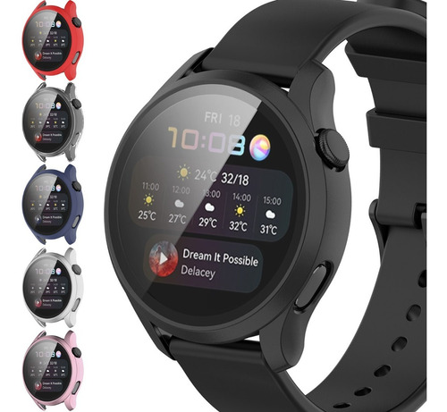 Case Con Cristal Templado Premium Para Huawei Watch 3/ 3 Pro