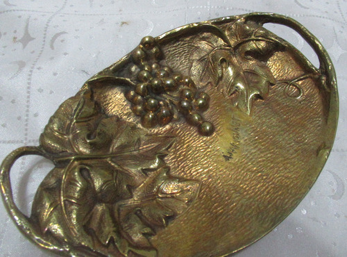 Bandeja Decorativa Centro De Mesa Bronce A Marionnet (15631) Dorado Oscuro (Usado)