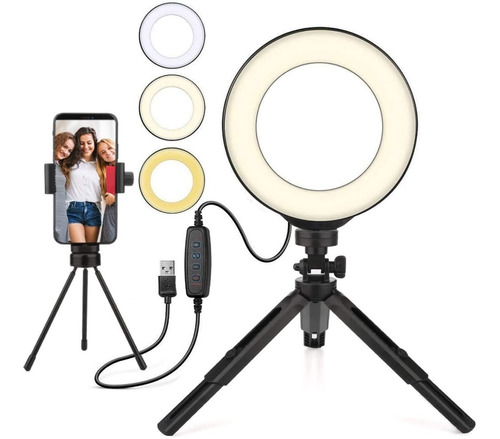 Aro Anillo De Luz Led 6 Pulagadas+triPod Pequeño