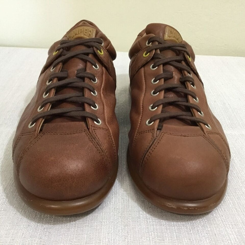 Camper Men Pelotas Ariel Brown Leather Casual Shoes Size 40