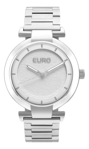 Relógio Euro Feminino Couro Chic Euy121e6ad/1k - Prata