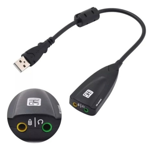 Adaptador Tarjeta De Sonido Audio Usb 2.0 Virtual 5.1 