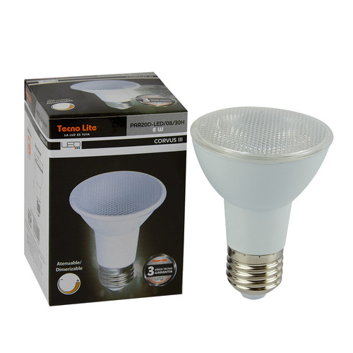 Foco Led Par 20 Atenuable Corvus3 Base E27 7w 3000k Tecnolit