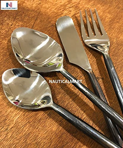 Cubiertos Rústicos Tenedor Cuchara Cuchillo Juego De Cena Fo