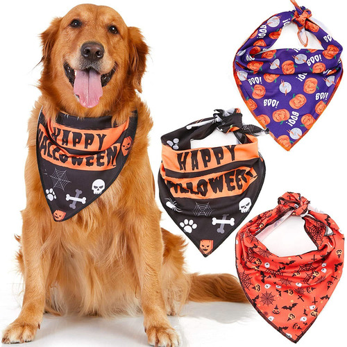 Odi Style Bandana Para Perro De Halloween, Paquete De 3, Nar