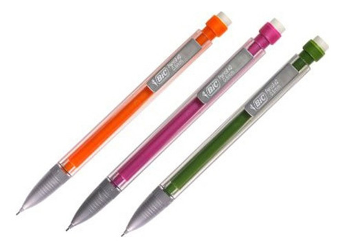 12 Lapiceros .5mm Bic Colores Surtidos De Puntillas Con Goma