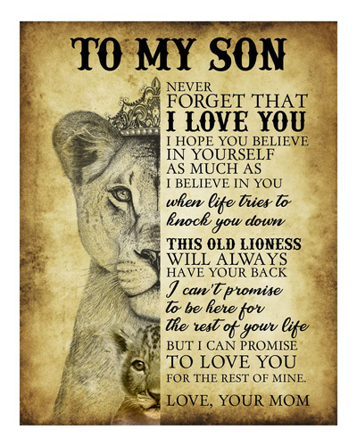 To My Son Never Forget That I Love You - Impresión Artística