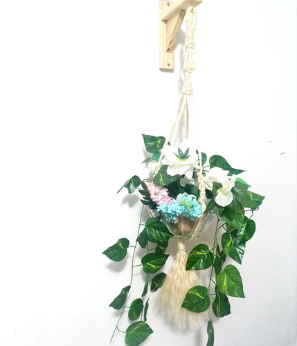 Suporte Macrame Sisal Vasos Pesado Grande Plantas Samambaia
