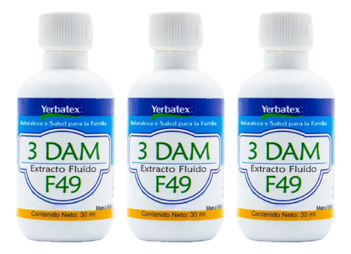 Pack 3 Extractos De 3 Dam F49 En Gotas 30ml