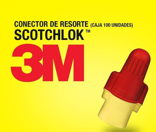 Conector Alambre Resorte Scotchlok Rojo/amarillo X 100 Und