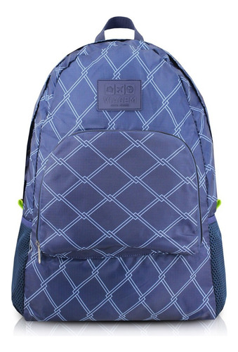 Mochilas De Viagem Bolsa Alça Costa Básica Casual Cor Azul