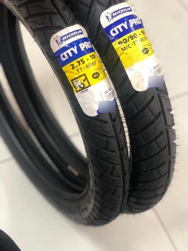 Imagen 3 de 8 de Paquete De Llantas 2.75 Y 90/90-18 City Pro Michelin Msi