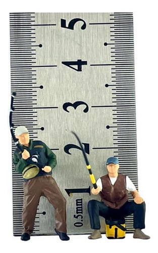 4pcs 1/64 Pescando Hombres Y Mujeres Resina En Miniatura
