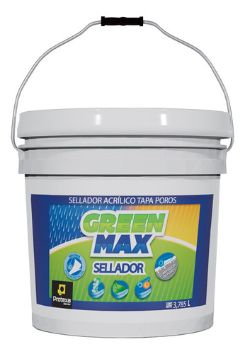 Sellador Para Concreto Acrílico Tapa Poros 3.7 Lts Green Max