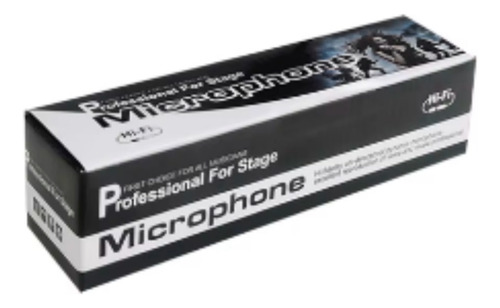 Microfono Dinamico Con Cable Estudio Pc Karaoke Color Negro