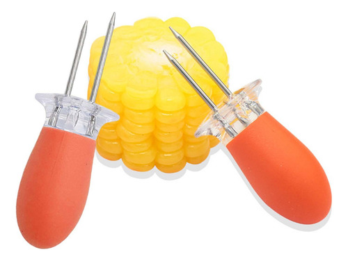 3 X 2 Piezas De Brochetas De Maíz De Acero Inoxidable,