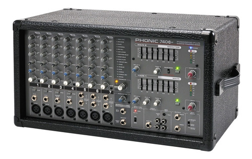 Phonic 740 Plus Mezclador Amplificado 440w 7 Canales Fx (Usado)