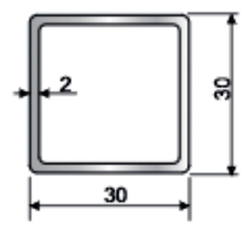 Caño De Aluminio Anodizado Natural 30x30 P2mm $ X3mts (167)