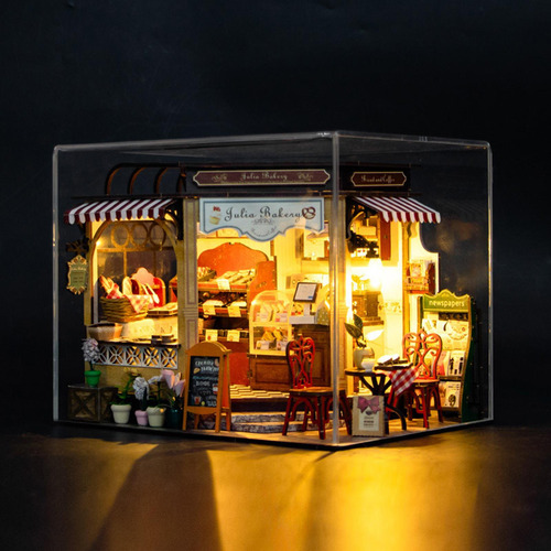 Casas De Muñecas Diy Con Muebles Panadería Diorama Adornos