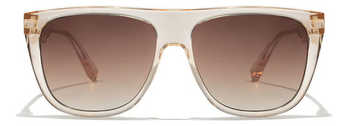 Anteojos de sol Hawkers Lifestyle Runway diseño Champagne armazón champagne transparente y lente marrón