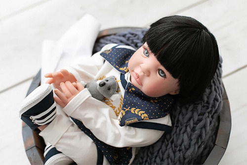 Imagem 2 de 9 de Bebe Tipo Verdade Real Realista Reborn Menino Boneco 53cm