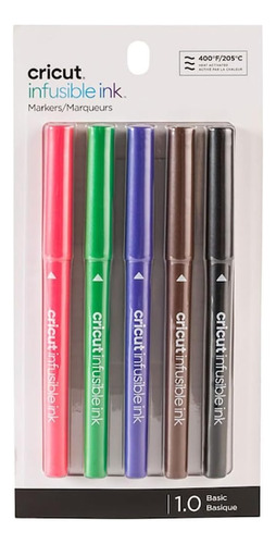Set De 5 Bolígrafos Colores Básicos De Tinta Infusible Cricu
