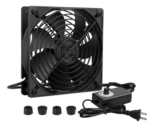 Qirssyn Ventilador Alimentado Por Ca De 120 Mm Con Controlad