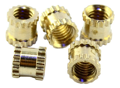 Inserto Latão Rosca Metálica M5x6mm Impressões 3d - 30 Pçs