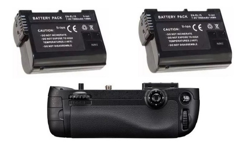 Battery Grip + 2 Baterias En-el15  For Nikon D7200 D7100