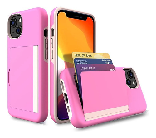 Funda Gvozi Para Iphone13 Mini Hard Back Wallet Shockproof R