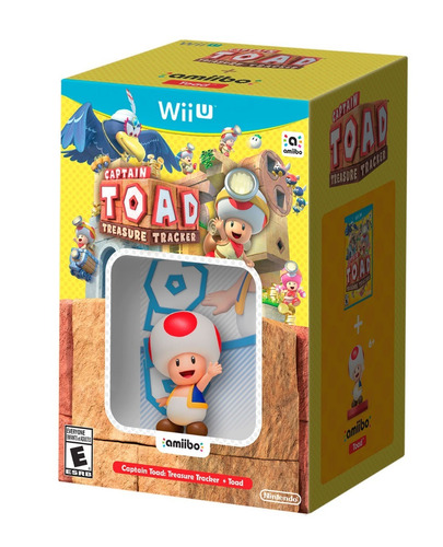 Capitão Sapo e Amiibo Toad para Nintendo Wii U selados