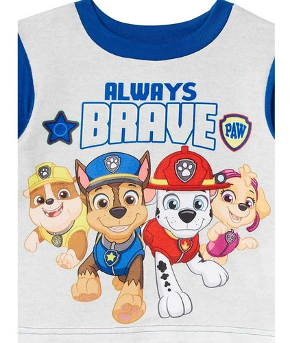 Imagen 3 de 3 de Pijama Térmica Paw Patrol Unisex Niño Niña 4t 3-5 Años Bz0
