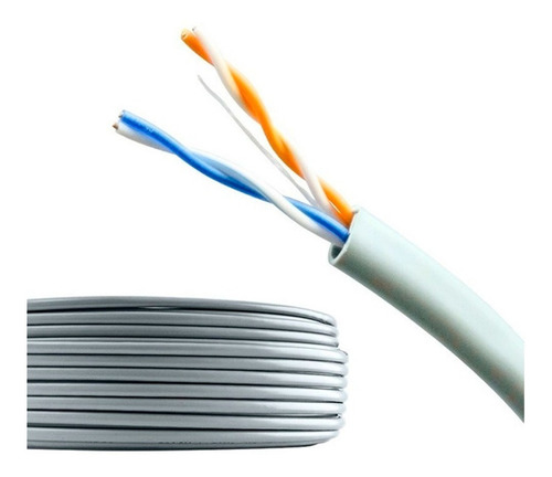 Bobina De Cable Utp Cat5 Para Red Y Camaras 4 Hilos 100 Mts