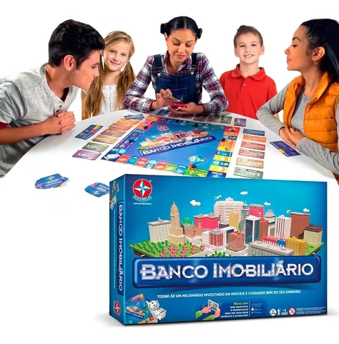 Clássico Jogo De Tabuleiro Banco Imobiliário Estrela