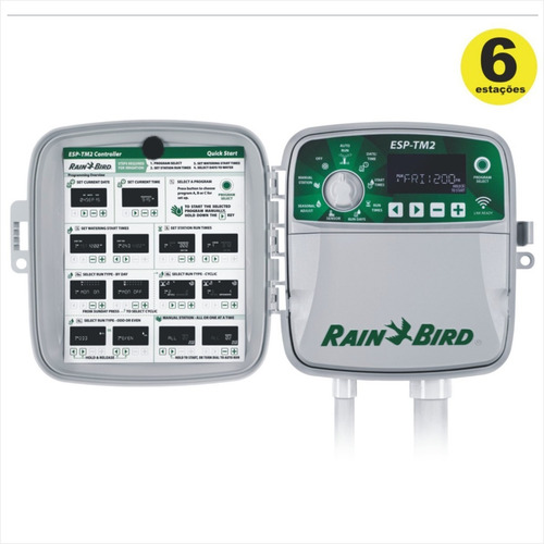Imagem 1 de 5 de Controlador Irrigação Esp-tm2 - 6 Estações 120v Entr. Wifi