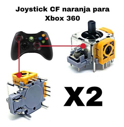 2 X Joystick Potenciometro Xbox 360  F Nuevo Naranja