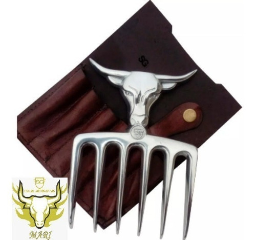 Garfo Sg Para Churrasco Bad Bull 6 Dentes+ Bainha.+gravação.