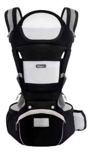Canguru Para Bebe Confort Seguro C/ Apoio E Bolsa Ergonômico Cor Preto