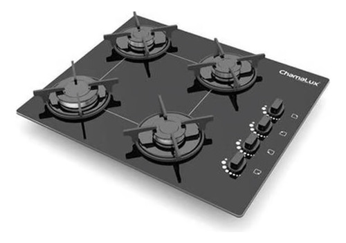 Fogão Cooktop A Gás Ultra Chama Chef 4 Bocas Bivolt Chamalux