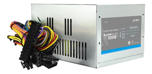 Fuente De Poder Acteck Atx Caja 12 Bulk Blazar 500w 24pin