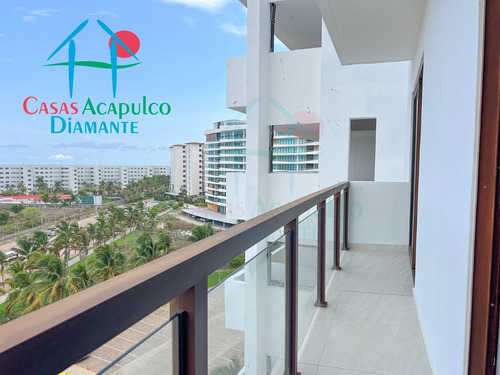 Cad La Isla Emerald I8. Amplio Departamento En Condominio De Playa Con Terraza Y Vista A Las Áreas Comunes