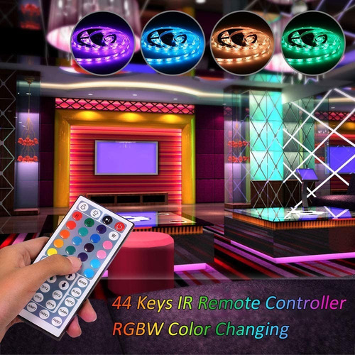 Tiras De Led Rgb 10m 300 Leds Control Remoto De 44 Botones