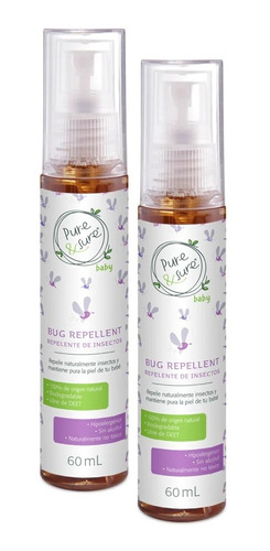 Repelente De Insectos Para Bebé Pure & Sure 2 Piezas 60ml