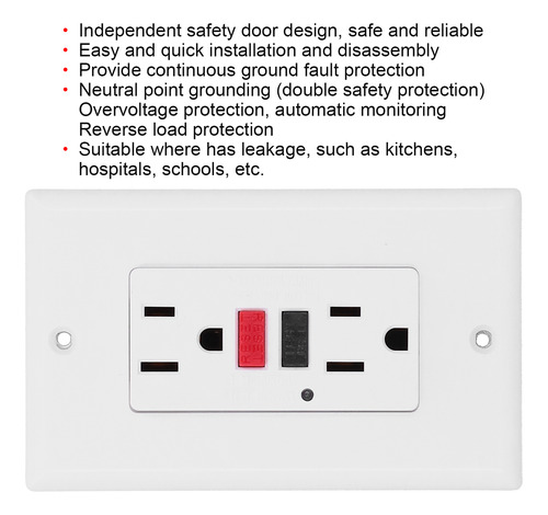 Tomacorriente De Pared Con Interruptor De Protección Contra