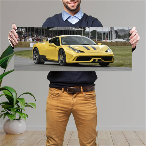 Cuadro 30x80cm Auto 2014 Ferrari 458 Speciale Uk 544