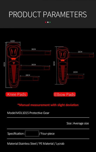 Kit Rodilleras Protecciones Rodillas Moto Motociclista